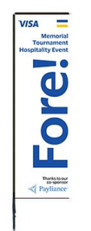 10 ft Double Sided Visa Fore Rectangle Sail Sign - Flagladyusa