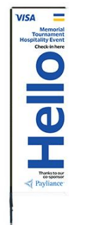 10 ft Double Sided Visa Hello Rectangle Sail Sign - Flagladyusa