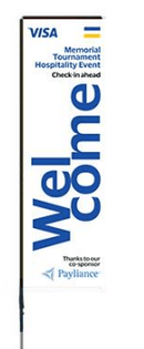 10 ft Double Sided Visa Welcome Rectangle Sail Sign - Flagladyusa