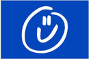 12x18 ft Performance Smiley Royal Blue Flag - Flagladyusa