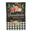 12x18 in "Grandkids Spoiled Here" Applique Garden Flag - Flagladyusa