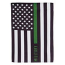 12x18 in Military Thin Green Line Suede Garden Flag - Flagladyusa