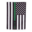 12x18 in Military Thin Green Line Suede Garden Flag - Flagladyusa