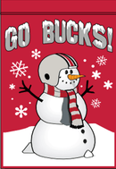 12x18 in Ohio State Snowman Garden Flag - Flagladyusa