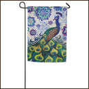 12x18 in Peacock Suede Garden Flag - Flagladyusa