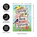 12x18 in Spring Sign Burlap Garden Flag - Flagladyusa