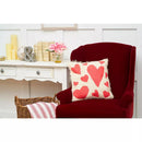 18x18 in Printed Hearts Pillow - Flagladyusa