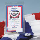18x36 in Polycotton Pre - pleated Fan Bunting w/ Stars - Flagladyusa