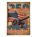 250th Anniversary Cannons Burlap Garden Flag - Flagladyusa
