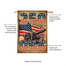 250th Anniversary Cannons Burlap House Flag - Flagladyusa