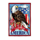 28x40 in God Bless America Suede Banner w/ Eagle - Flagladyusa