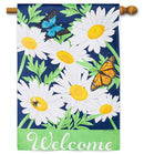 28x40 in Welcome Daisy Suede Banner - Flagladyusa