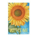 28x40 in Welcome Sunflower Suede Banner - Flagladyusa