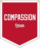 30x36 in Homage Compassion Pointed Banner - Flagladyusa