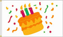 3x5 ft Birthday Cake Celebration Flag - Flagladyusa