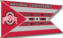 3x5 ft National Championship Years Burgee Flag - Flagladyusa