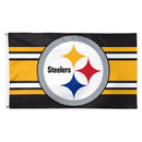 3x5 ft Steelers Deluxe Striped Flag - Flagladyusa