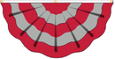 3x6 ft Ohio State Scarlet and Gray Striped Bunting - Flagladyusa