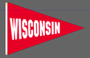 40x60 in Wisconsin Big 10 Pennant - Flagladyusa
