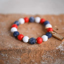 4th of July Seed Bead Triple Wrap Stretch Bracelets - Flagladyusa