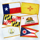 4x6 ft Colonial Nylon 50 States Flag Set w/ Fringe - Flagladyusa