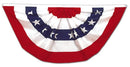 4x8 ft Nylon Pre - pleated Fan Bunting w/ Stars - Flagladyusa