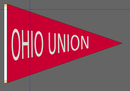 5x40 in Scarlet Ohio Union Pennant - Flagladyusa