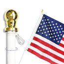 American Flag Home Kit with Spinning Flagpole - Flagladyusa