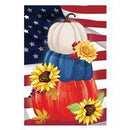 American Pumpkin Stack Suede Garden Flag - Flagladyusa