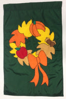Autumn Wreath (Green) Banner Flag 28 x 40 inch Autumn - Flagladyusa