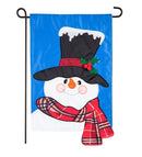Baby It's Cold Outside Snowman Garden Applique Flag - Flagladyusa