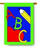 Back to School ABCs Banner Flag 28 x 40 inch Special Occasions - Flagladyusa