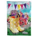 Banner and Boots Linen Garden Flag - Flagladyusa