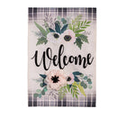 Beautiful Floral Welcome Burlap Garden Flag - Flagladyusa