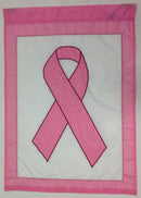 Breast Cancer Pink Ribbon Banner Flag 28 x 40 inch Causes - Flagladyusa