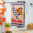Buffalo Check Chicken Burlap Banner - Flagladyusa