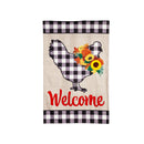 Buffalo Check Chicken Burlap Banner - Flagladyusa