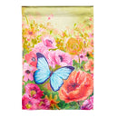Butterfly Sunset Garden Lustre Flag - Flagladyusa