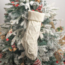 Cable Knit Cream Christmas Stocking - Flagladyusa