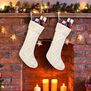Cable Knit Cream Christmas Stocking - Flagladyusa