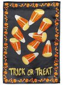 Candy Corn Greetings Lustre Garden Flag - Flagladyusa