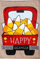 Candy Corn Truck Burlap Banner - Flagladyusa