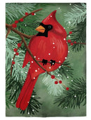 Cardinal in Pines House Flag - Flagladyusa