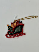 Christmas Sleigh Ornament - Flagladyusa