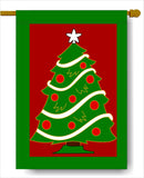 Christmas Traditional Tree Banner Flag 28 x 40 inch Christmas - Flagladyusa