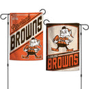 Cleveland Browns / Classic Logo Retro Garden Flags 2 sided 12.5" x 18" - Flagladyusa