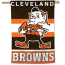 Cleveland Browns / Classic Logo Retro Vertical Flag 28" x 40" - Flagladyusa