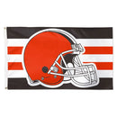 Cleveland Browns W/Stripes Flag - Deluxe 3' X 5' - Flagladyusa