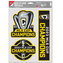 Columbus Crew MLS Cup Champions 3/Decals - Flagladyusa
