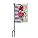 Divided Floral Burlap Garden Flag - Flagladyusa